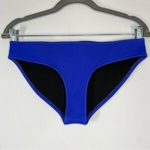 Triangl Womens Swimwear Blue Neoprene Bikini Bottom Size L